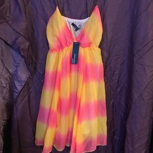 Beautiful neon pink and yellow summer dress NWT